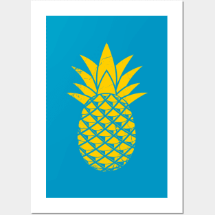 Golden Pineapple Posters and Art